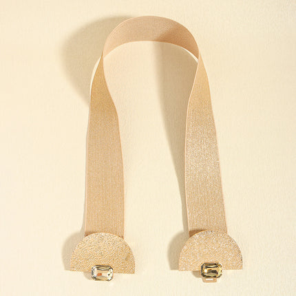 Ceinture élastique tendance pour femmes, scintillante avec perles, décorative, simple, de qualité supérieure