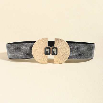 Ceinture élastique tendance pour femmes, scintillante avec perles, décorative, simple, de qualité supérieure