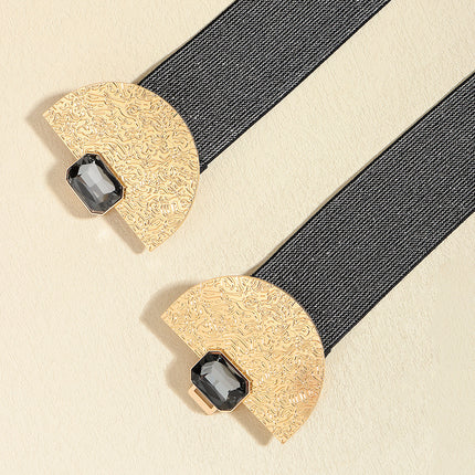 Ceinture élastique tendance pour femmes, scintillante avec perles, décorative, simple, de qualité supérieure
