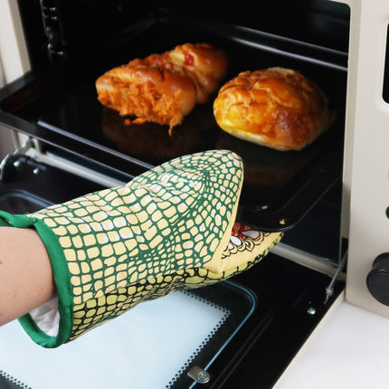Gants de four épais à isolation thermique en forme d'animal de dessin animé pour barbecue anti-brûlure