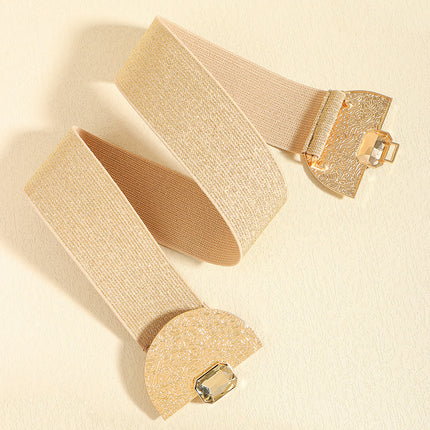 Ceinture élastique tendance pour femmes, scintillante avec perles, décorative, simple, de qualité supérieure