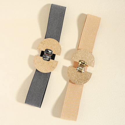 Ceinture élastique tendance pour femmes, scintillante avec perles, décorative, simple, de qualité supérieure