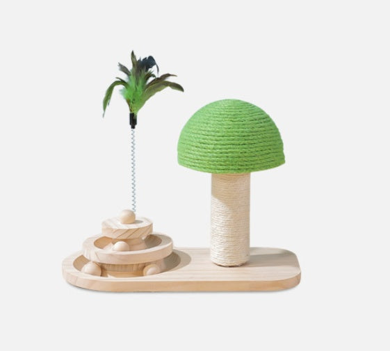 Cat Scratch Post with Double Sisal Balls