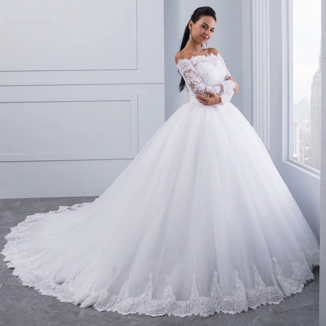 Wedding Dresses Bridel Lace Large Tail