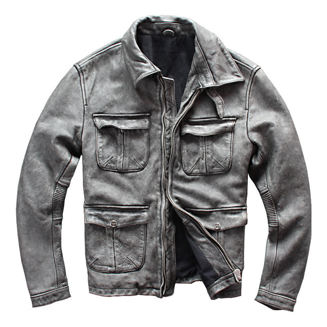 Veste en cuir pour homme