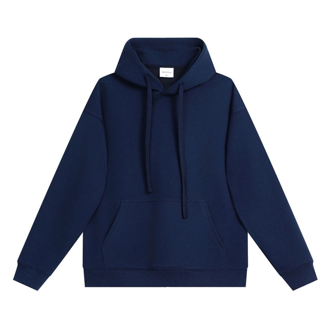 Cotton Drop-Shoulder Hooded Sweater