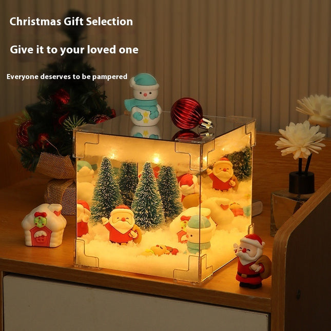 Christmas DIY Decorations Mirror & LED Cube Lamp