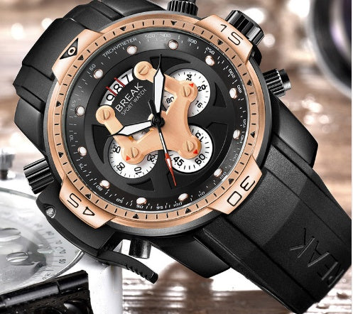 Casual Fashion Rubber Band Sport Wristwatches