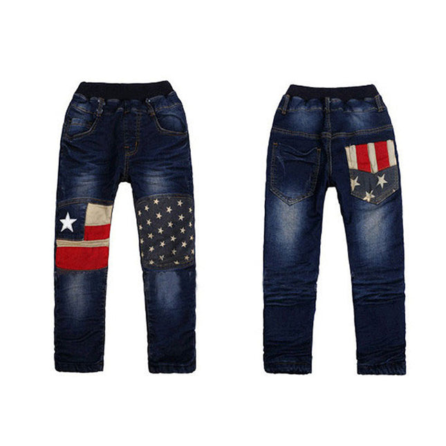 Boy's Patchwork Jeans