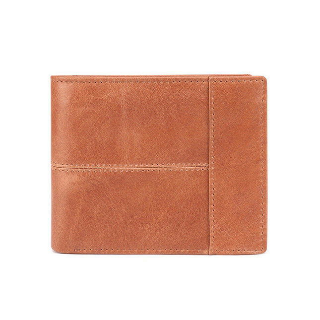 Men's Multi-Card Leather Wallet, Compact & Stylish Design