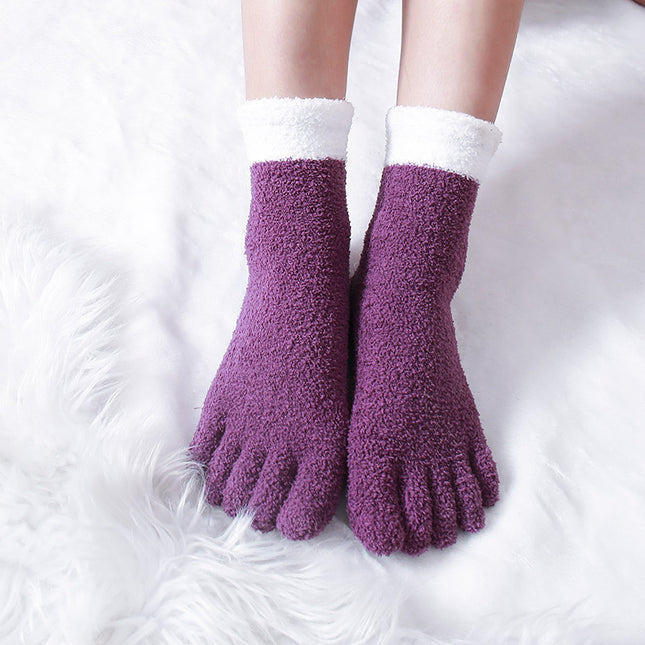 Chaussettes thermiques en polaire corail pour femmes 