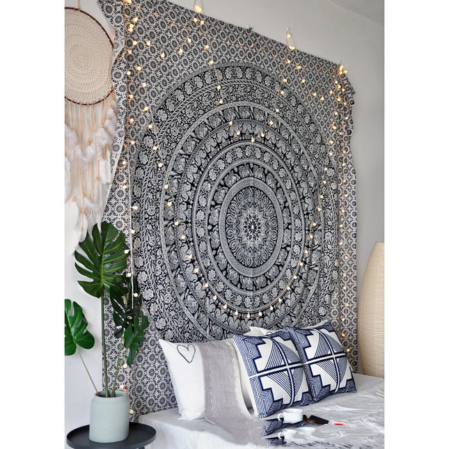 Nappe en polyester à motif ethnique rétro