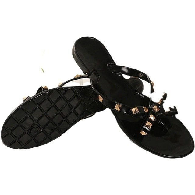 Women's PVC Sandals – Lightweight & Non-Slip, Flat Heel