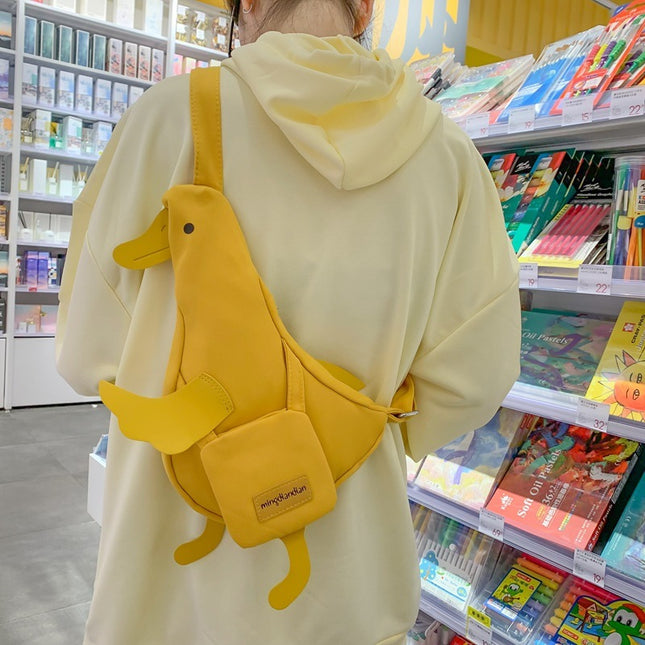 Cute Canvas Duck Messenger Bag for Girls