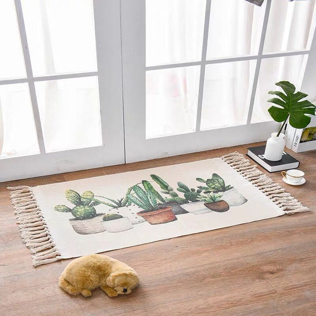 Style Linen Cotton Rug