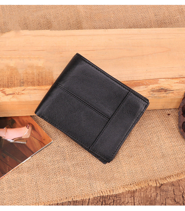 Men's Multi-Card Leather Wallet, Compact & Stylish Design