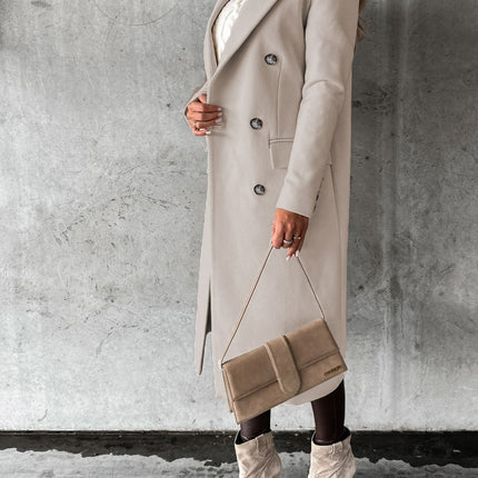 Long Sleeve Lapel Coat