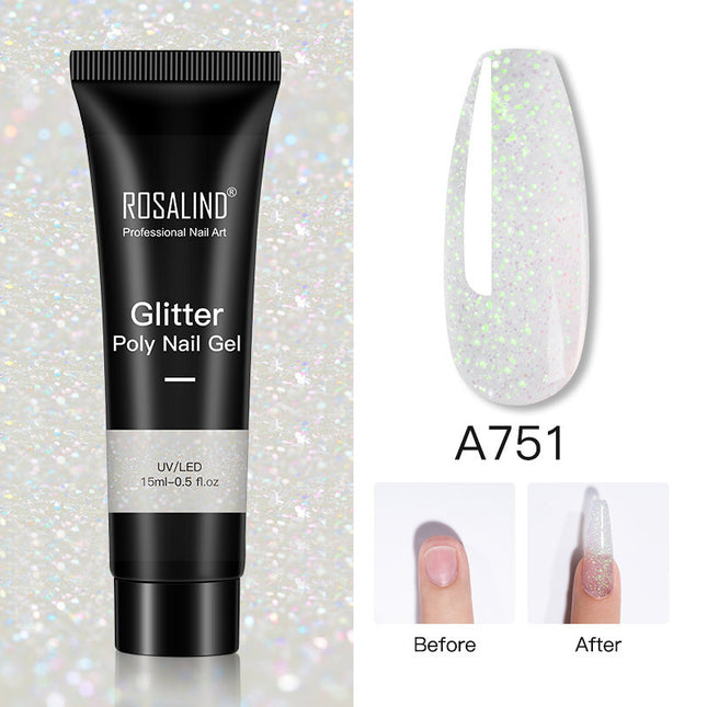 Glitter Poly Nail Gel Extension