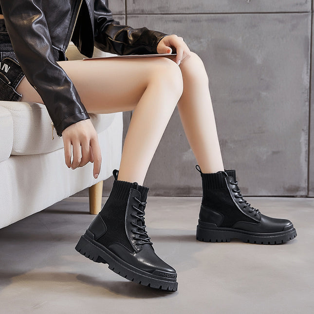 Winter High Top British Martin Boots Women’s Lace-Up Fashion