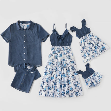 Family Matching Family Denim Sling Skirt