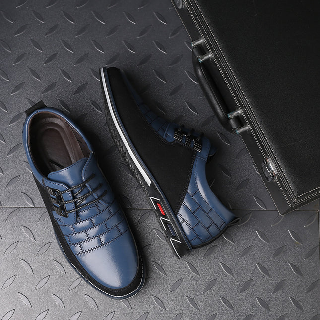 Men's Leather Lace-Up Casual Shoes for Everyday Wear
