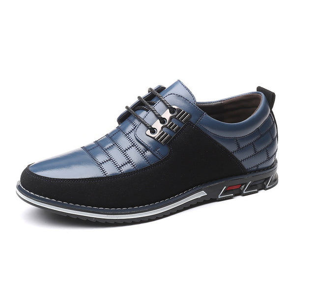 Men's Leather Lace-Up Casual Shoes for Everyday Wear