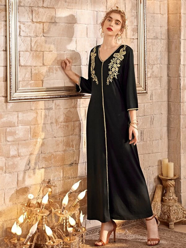 Ramadan Long Skirt Muslim Embroidered Dress