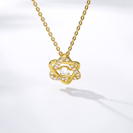 Star Necklace Female Six Pointed Star Clavicle Chain