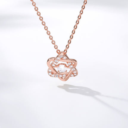 Star Necklace Female Six Pointed Star Clavicle Chain