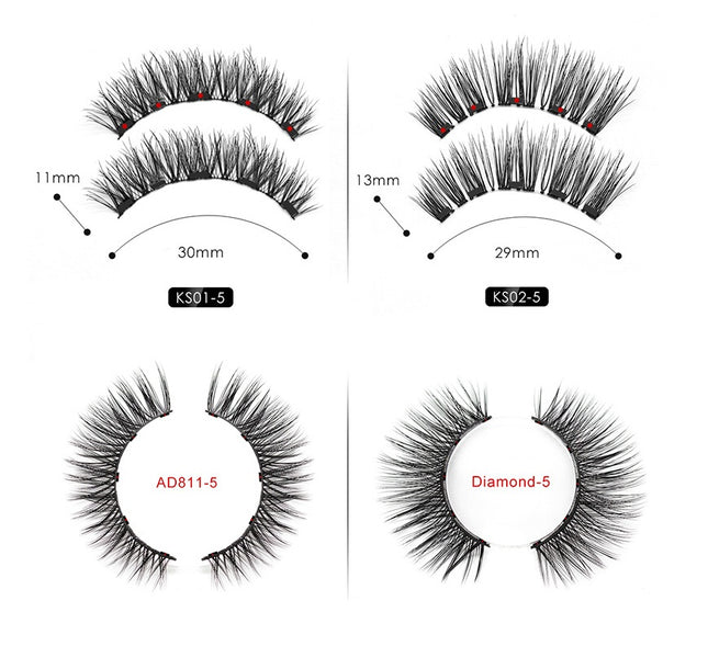 Natural Long Lasting Magnetic Liquid Eyeliner & Magnetic False Eyelashes & Tweezer Set