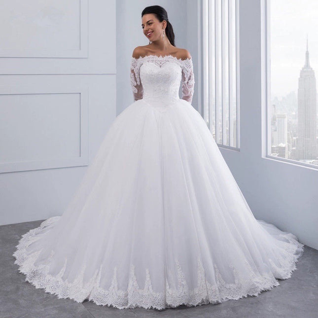 Wedding Dresses Bridel Lace Large Tail