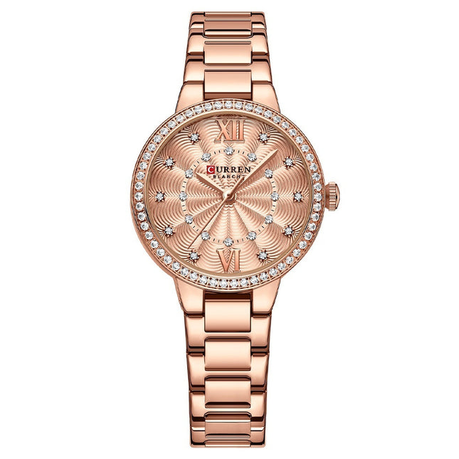 Montre pour femme avec bracelet en acier tendance et décontracté