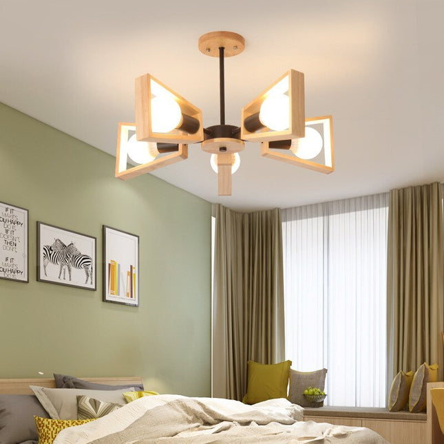 Solid Wood Bedroom Chandelier
