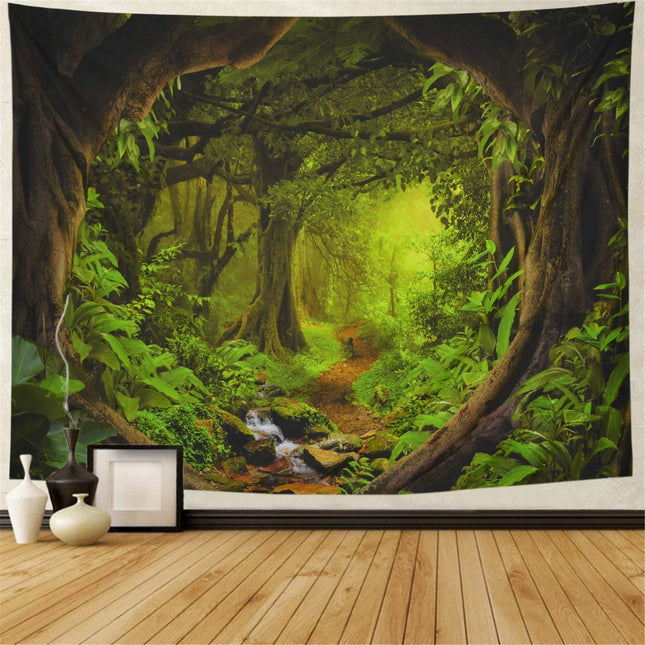 Dorm Tapestries - Versatile Forest Scene Wall Art for Stylish Home Decor
