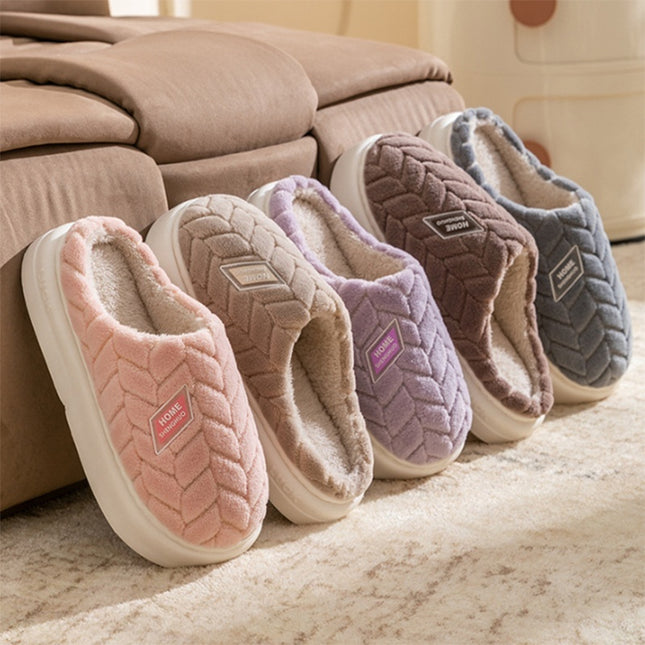 New Non-slip Thick-soled Plush Slippers