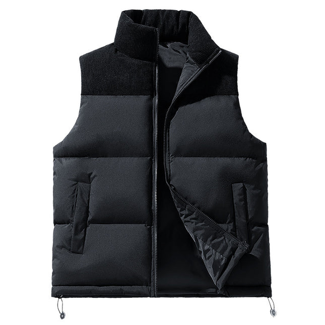 Gilet d'hiver à blocs de couleurs pour hommes