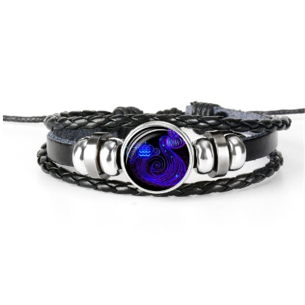 Zodiac Constellation Braided Design Bracelet