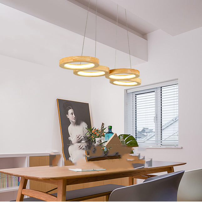 Solid Wood Dining Pendant Light