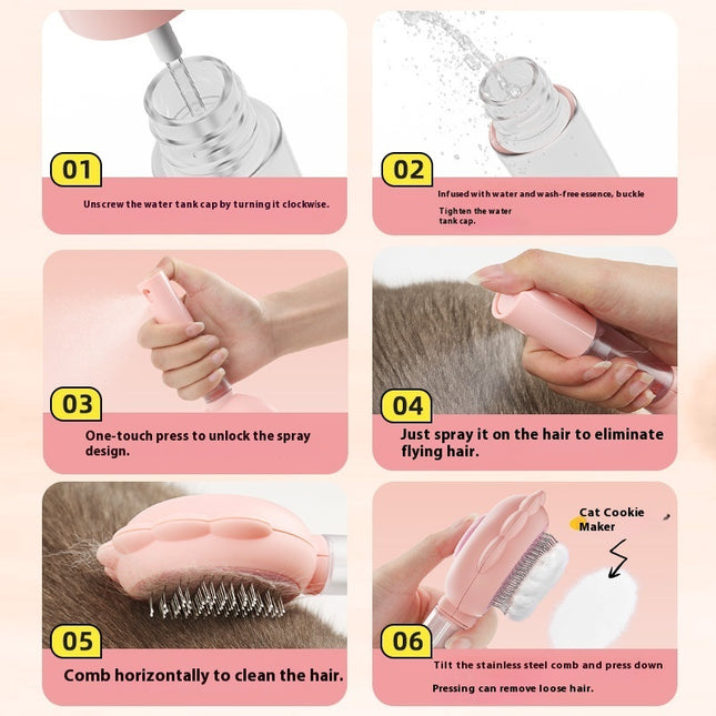 2-in-1 Self-Cleaning Dog Brush & Grooming Comb