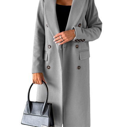Long Sleeve Lapel Coat