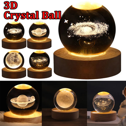 LED Galaxy Crystal Ball Lamp