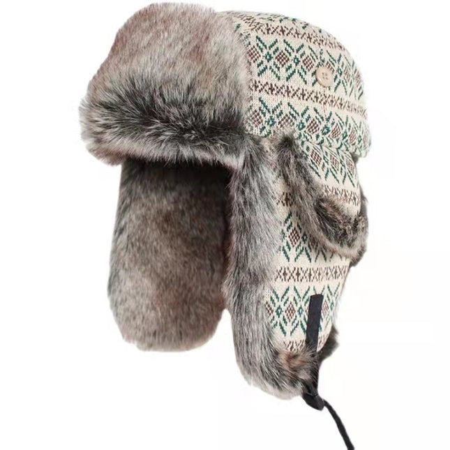 Chapeau de cyclisme coupe-vent et froid en velours pour homme avec protection des oreilles
