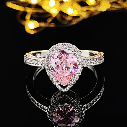 Luxury Multicolor Charm Cubic Zirconia Wedding Rings