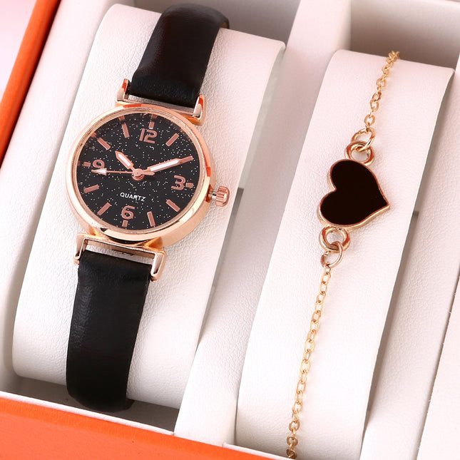 Heart Bracelet Quartz Watch Suit
