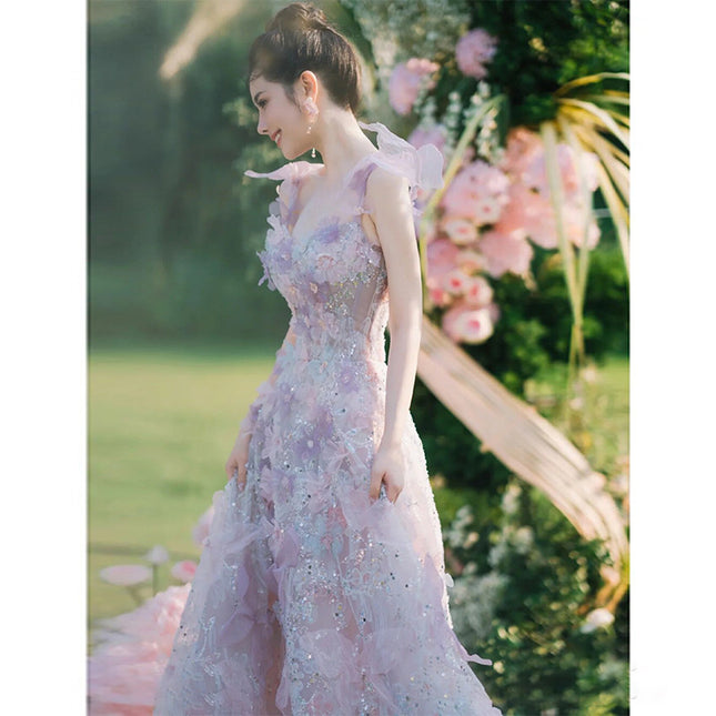 Lace A- Line Style Bridal Marriage Engagement Prom Dress
