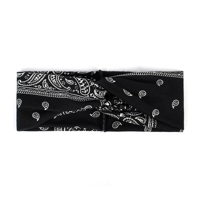 Leopard Print Cross-Pull Headband with Wide Brim