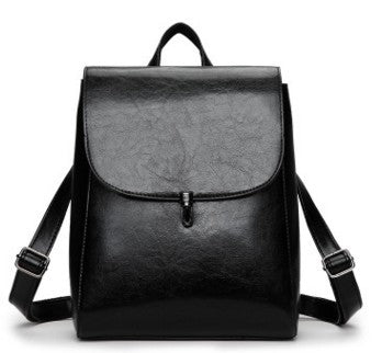 Elegant PU Leather Women's Backpack - High Quality Schoolbag