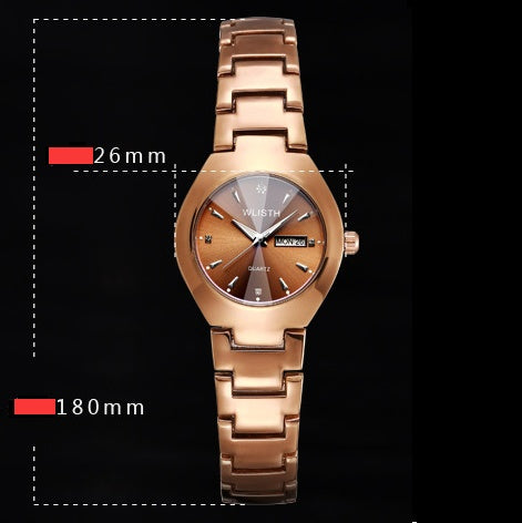 Luminous Steel Band Couple Student Watch