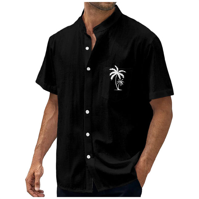 Chemise géométrique pour homme à motif cocotier