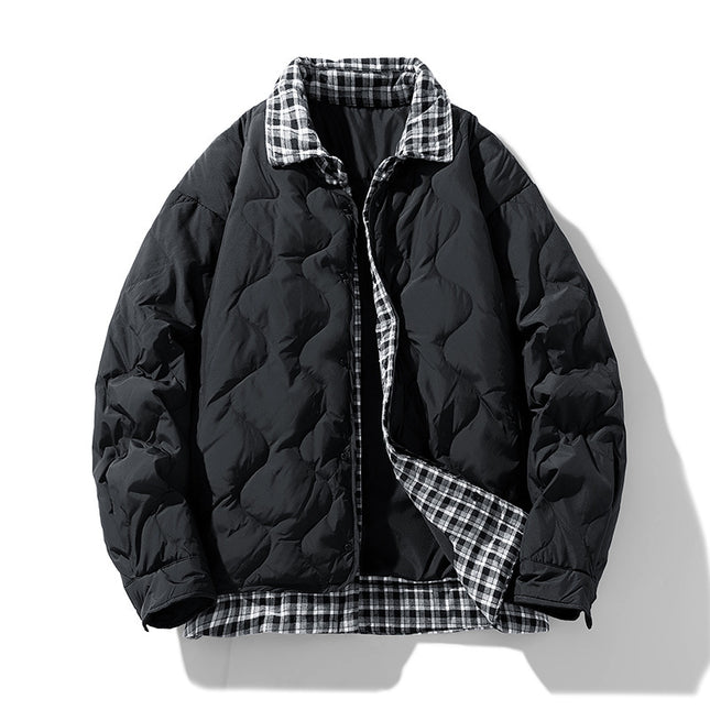 Veste de baseball à carreaux deux en un